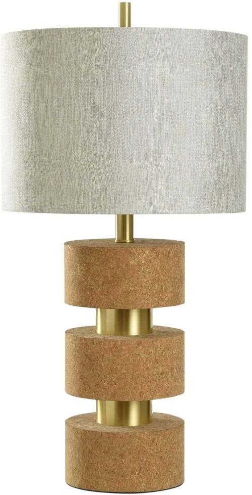 Harp & Finial® Cortiza Brass/Brown Table Lamp-0