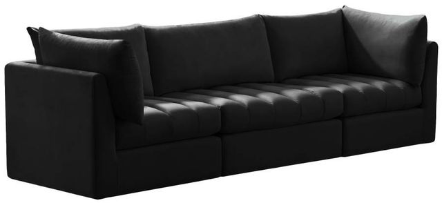 Meridian Furniture Jacob Black 103" Modular Velvet Sofa-0