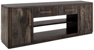 International Furniture Direct Balam Stained Dark 80" TV Stand