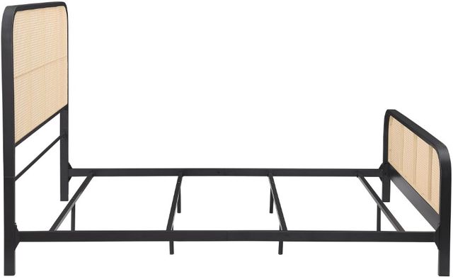 Coaster® Lanewood Black Queen Metal Rod Bed-2