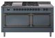Ilve® Nostalgie II Noblesse 60'' Blue Gray Pro Style Dual Fuel Range with Burnished Trim-0