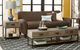 Hammary® Parsons Sandalwood Rectangular End Table with Black Base-1