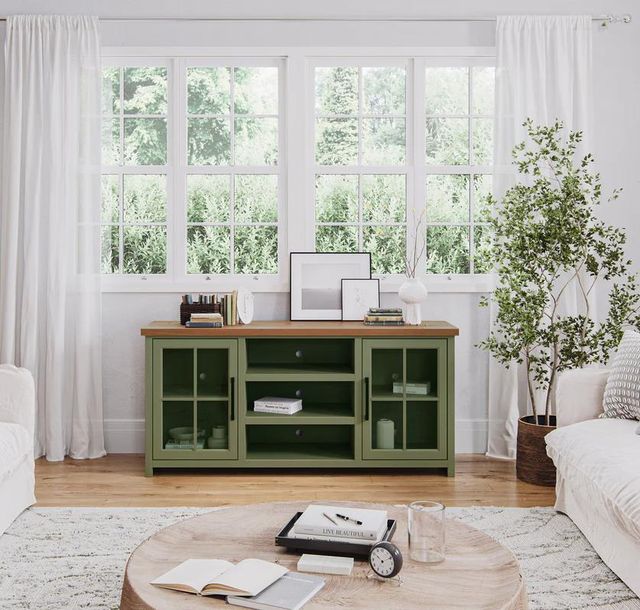 Legends Home Vineyard Fruitwood/Sage Green 67" TV Console-1