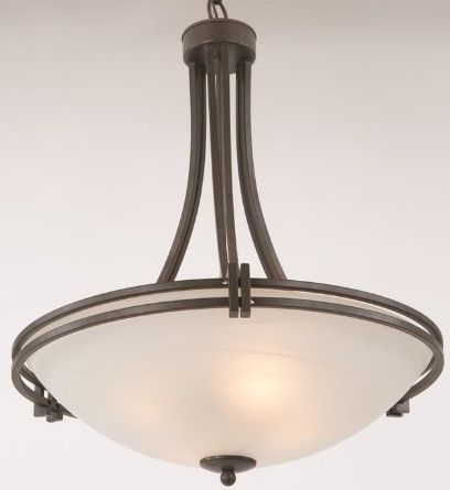 YHD Sequoia Alabaster/Dark Brown 22'' Foyer Pendant-3