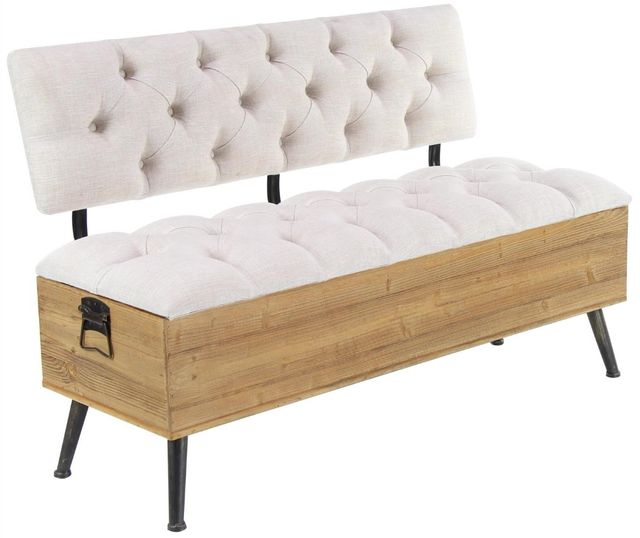 Deco Marche White Storage Bench-0