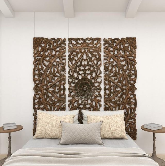 Deco Marche 3-Piece Brown Mandala Wall Art Panel Set-3