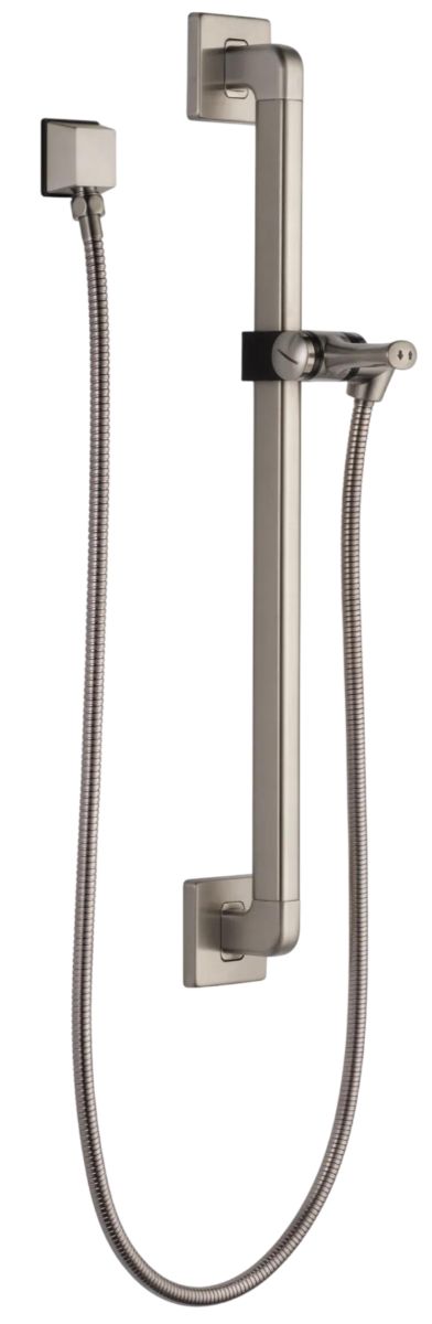Delta Universal Showering Stainless Adjustable Slide Bar or Grab Bar Assembly with Elbow-0