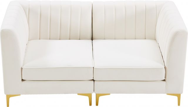 Meridian Furniture Alina 2-Piece Cream Modular Sectional Loveseat-3