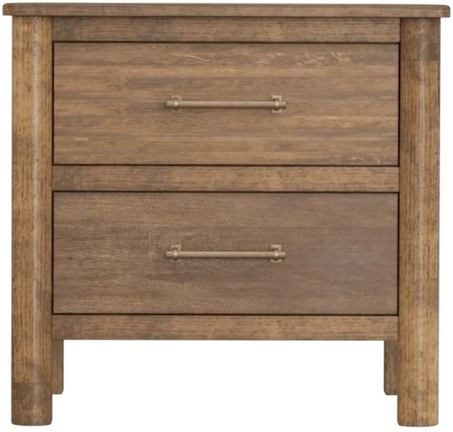 International Furniture Direct Olimpia Natural Nightstand-3