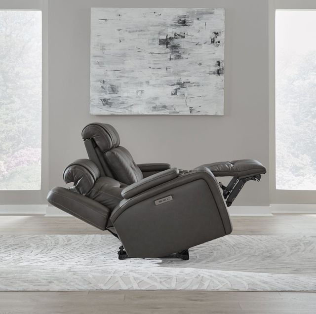 Liberty Furniture Chapman Aline Coal Leather Power Reclining Sofa-3