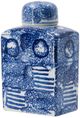 A & B Home Blue/White Jar-0