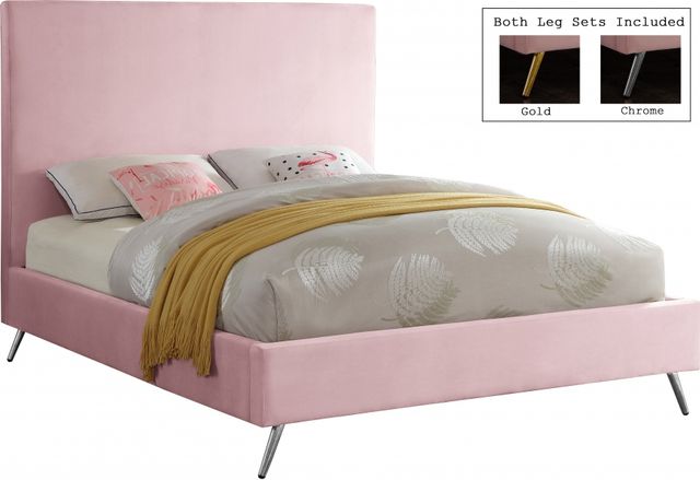 Meridian Furniture Jasmine Pink King Bed-1