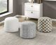 Homelegance® Easley Off-White Cylindrical Pouf-2