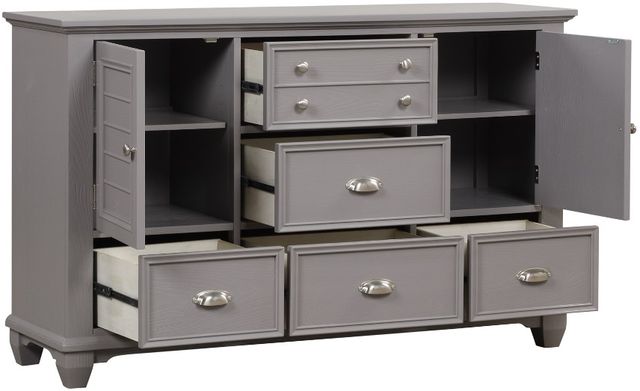 New Classic® Home Furnishings Jamestown Gray Dresser and Mirror-3