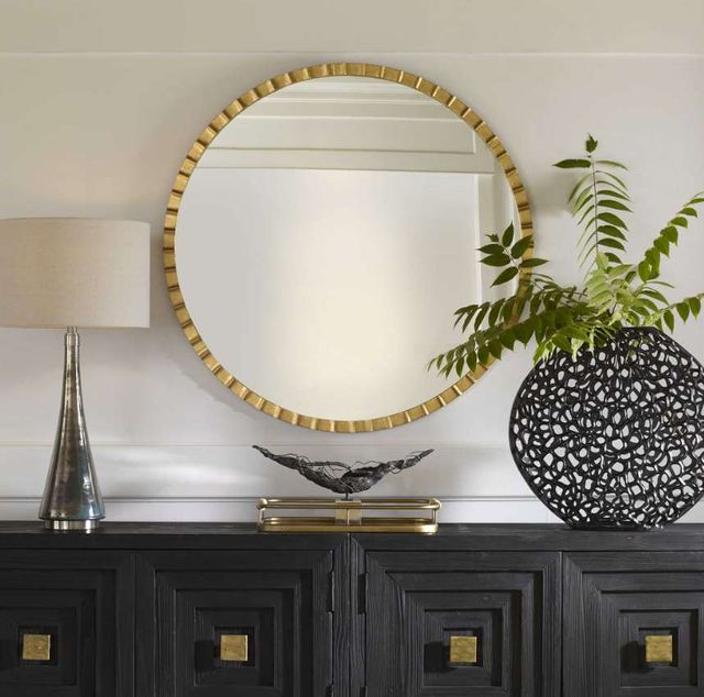Uttermost® Dandridge Gold Round Mirror-1