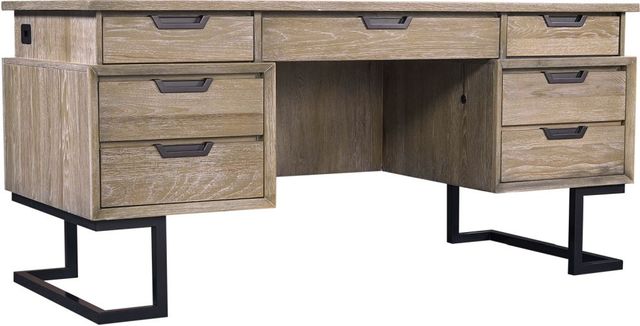 aspenhome® Harper Point Bleached Khaki 66" Executive Desk-0