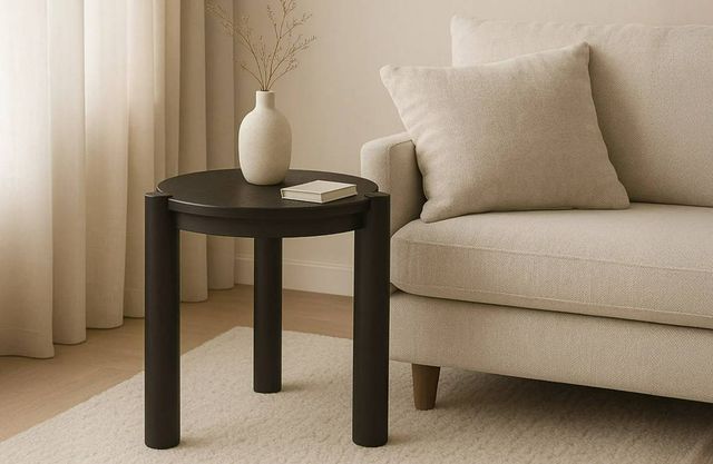 Moe's Home Collection Jack Brushed Dark Brown Side Table-1