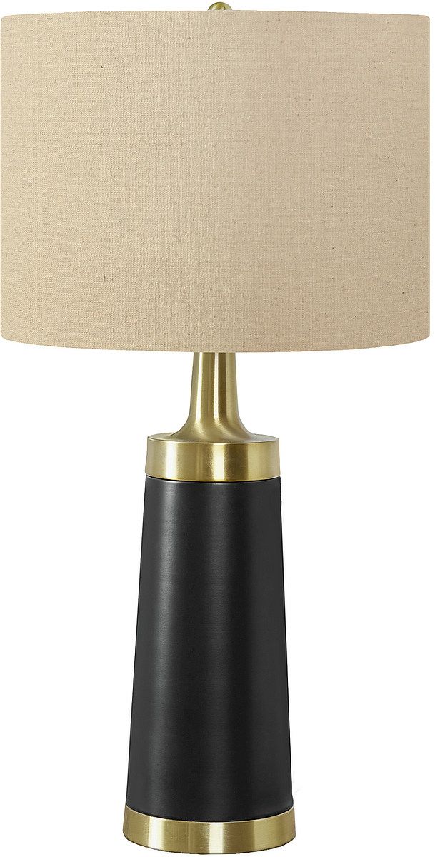 Monarch Specialties Inc. 28"H Black Metal Table Lamp-0