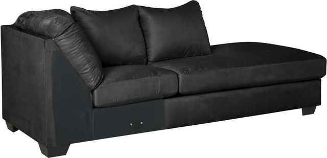 Signature Design by Ashley® Darcy 2-Piece Black Right-Arm Facing Sofa Sectional and Chaise-2