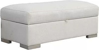 Edgewood Furniture Polo Cream Storage Bench Ottoman