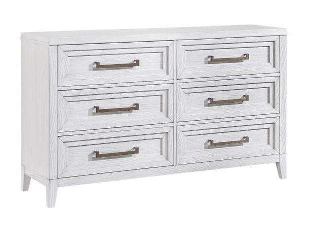 Coaster® Marielle 5-Piece Distressed White Eastern King Panel Bedroom Set-2