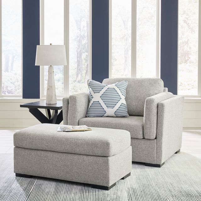 Benchcraft® Evansley Pewter Ottoman-3