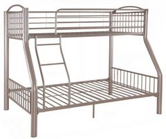 Powell® Youth Pewter Twin Over Full Bunk Bed