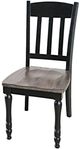 Jofran Inc. Madison County Vintage Black Slatback Dining Side Chair-4