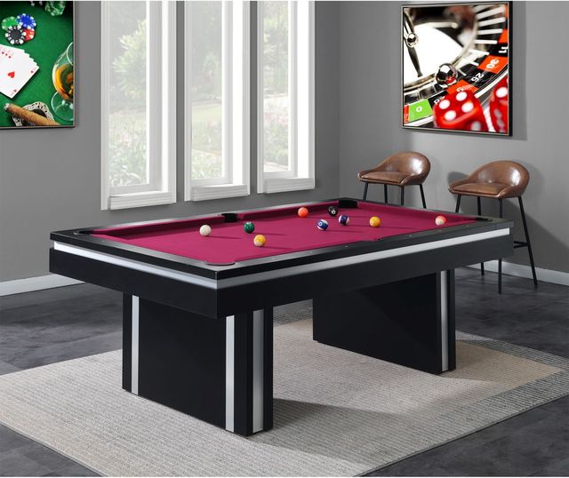 Elements International Ajax Black/Burgundy Billiard Table-1