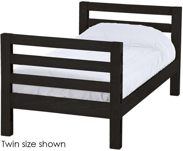 Crate Designs™ Furniture Espresso Twin Tall Ladder End Lower Youth Bunk Bed-0