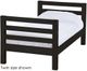 Crate Designs™ Furniture Espresso Twin Tall Ladder End Lower Youth Bunk Bed-0