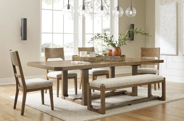 Signature Design by Ashley® Cabalynn Light Brown/Oatmeal 63" Dining Bench-4