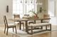 Signature Design by Ashley® Cabalynn Light Brown/Oatmeal 63" Dining Bench-4