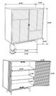 Coaster® Dalia Black 2-Door Accent Cabinet-2