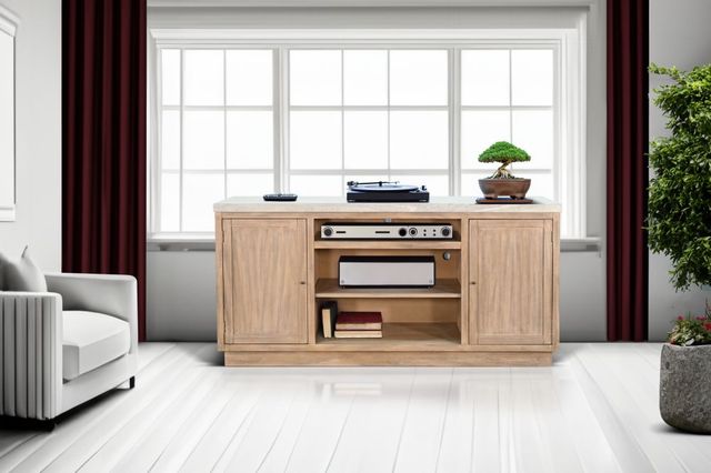Sunny Designs™ Rowan Light Gray/Wheat Media Console-3