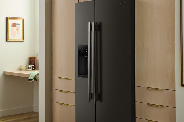 KitchenAid® 36" 20.8 Cu. Ft. Black Ore Counter Depth Side-by-Side Refrigerator with Exterior Ice and Water Dispenser-4