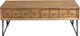 Elements International Boone Light Walnut Coffee Table with Bronze Base-1