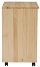 Linon Rudy Natural Wide Rolling Storage Cart-5