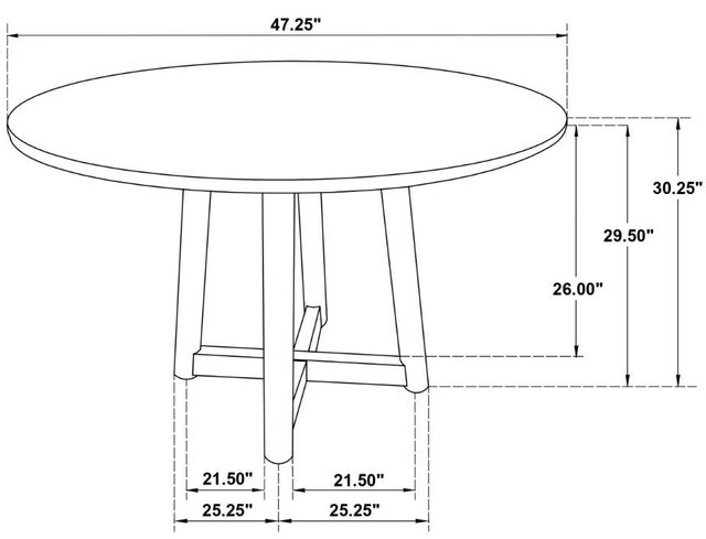 Coaster® Dinah Walnut Round Dining Table-3