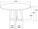 Coaster® Dinah Walnut Round Dining Table-3