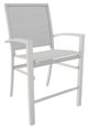 Telescope Casual Kendall Abalone/Snow Aluminum/Fabric Outdoor Sling Stacking Balcony Height Arm Chair-0