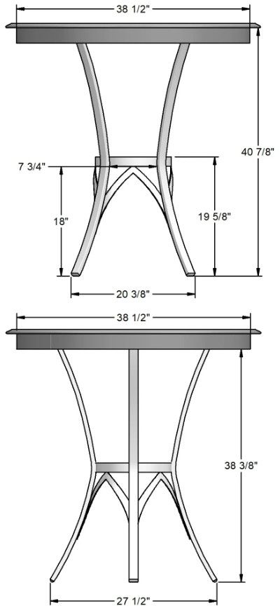 Amisco Customizable Kai 42" Bar Height Dining Table-1