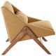 Olliix by INK+IVY Mustard Yellow/Pecan Boomerang Accent Chair-2
