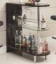 Coaster® Adolfo Glossy Black/Clear 3-Tier Bar Table-1