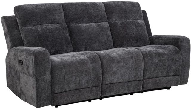 Coaster® Kennett 3-Piece Dark Gray Power Upholstered Reclining Sofa Set-2