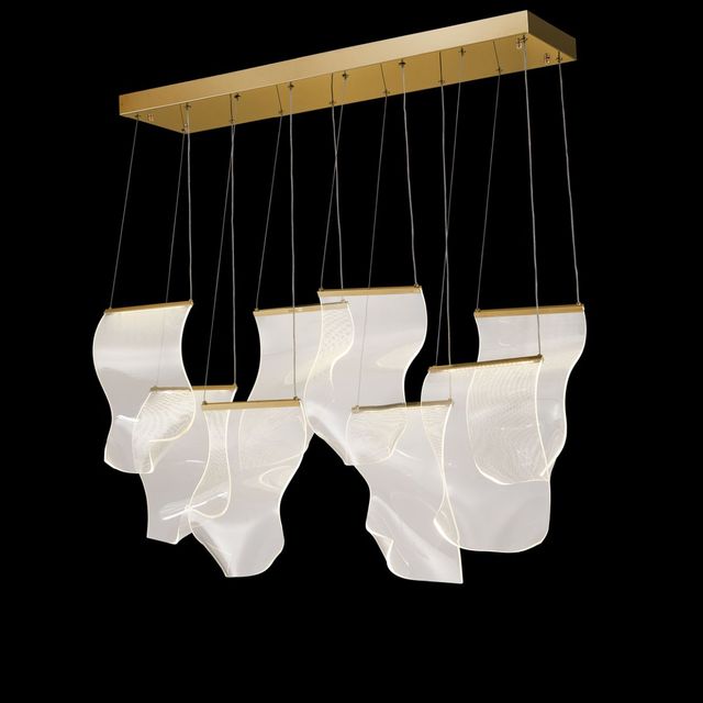 Michael Amini® Sheer Waves Gold 8-Light LED Chandelier-1