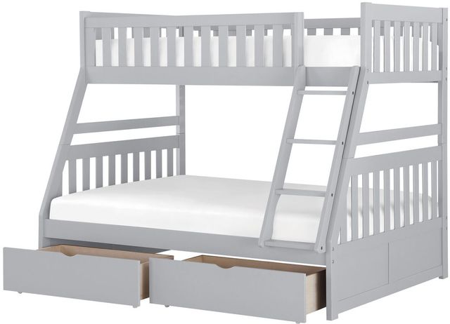 Homelegance® Orion Gray Twin over Full Youth Bunk Storage Bed-2