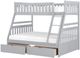 Homelegance® Orion Gray Twin over Full Youth Bunk Storage Bed-2