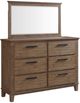 Elements International Jolene Grey Dresser and Mirror Set-0