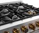 Kucht Professional KX Series 36" Stainless Steel Pro Style Dual Fuel Range with Gold Accents and Kucht Horus Thermostat-4